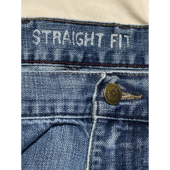 Chaps Jeans Mens Denim 38x32 Blue Slim Straight Fit Cotton Spandex - Picture 2 of 8